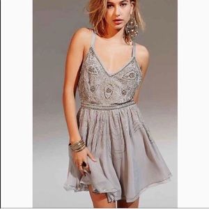 KIMCHI BLUE beaded grey dress!